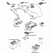 Схема вузла: Інформаційні наклейки для Kawasaki ZX750 ZXR750