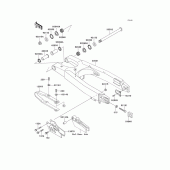 Схема узла: Задний рычаг (Маятник) для Kawasaki KX250/ KX252 KX250