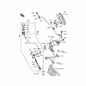 Схема вузла: Задній гальмівний циліндр для Kawasaki ZX636 Ninja ZX-6R