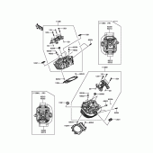 Схема вузла: Головка циліндра для Kawasaki VN1700 Vulcan 1700 Voyager Custom ABS