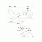 Схема вузла: Сидіння для Kawasaki VN1700 Vulcan 1700 Classic LT