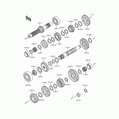 Схема узла: Трансмиссия для Kawasaki KLX650 KLX650 Motard