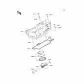 Схема вузла: Циліндр & Поршень для Kawasaki ER400 ER-4N