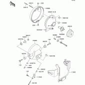 Схема узла: Headlight(s) для Kawasaki ER500 ER-5