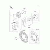 Схема вузла: Переднє гальмо для Kawasaki KX450 KX450F