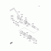 Схема вузла: Kickstarter mechanism для Kawasaki KLX125 KLX125L