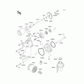 Схема узла: Масляный насос & Масляный фильтр для Kawasaki ZX600 Ninja ZX-6R
