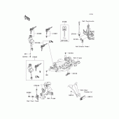 Схема узла: Замок зажигания для Kawasaki KLE650 Versys 650