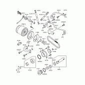 Схема вузла: Масляний насос & Масляний фільтр для Kawasaki VN400 Vulcan II