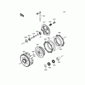 Схема вузла: Зчеплення для Kawasaki KX85 KX85