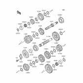 Схема узла: Трансмиссия для Kawasaki ZX400 ZXR400R