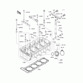 Схема вузла: Головка циліндра для Kawasaki ZX1100 Ninja ZX-11