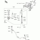 Схема узла: Задний тормозной цилиндр для Kawasaki ZR800 Z800