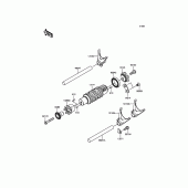 Схема вузла: Gear Change Drum/Shift Fork(s) для Kawasaki EX650 ER-6F ABS