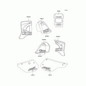Схема вузла: Наклейки (Ebony; mx125-a14) для Kawasaki KMX125