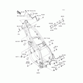 Схема узла: Крепление двигателя для Kawasaki KX250/ KX252 KX250