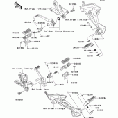 Схема вузла: Підніжки для Kawasaki ZR1000 Z1000
