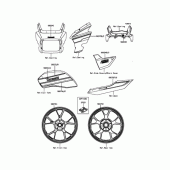 Схема узла: Наклейка(Черный)(DFF) для Kawasaki ZR1200 ZRX1200 DAEG