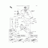 Схема узла: Топливный бак для Kawasaki ZR1200 ZRX1200 DAEG