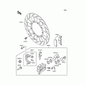 Схема узла: Передний тормоз для Kawasaki KLE500