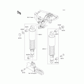 Схема узла: Подвеска/Задний амортизатор для Kawasaki EJ650 W650