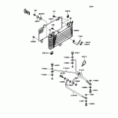Схема узла: Масляный охладитель для Kawasaki ZX1100 Ninja ZX-11