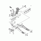 Схема вузла: Задній важіль (маятник) для Kawasaki KLZ1000 Versys 1000 LT