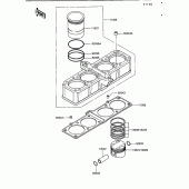 Схема узла: Цилиндр & Поршень для Kawasaki ZG1200 Voyager XII