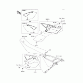 Схема узла: Side covers для Kawasaki KX450 KX450F