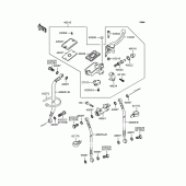 Схема вузла: Передній гальмівний циліндр Kawasaki ZX400 ZZR400