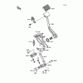 Схема вузла: Brake pedal/torque link для Kawasaki VN1500 Vulcan 1500L