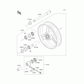 Схема узла: Ступица переднего колеса для Kawasaki ZX600 Ninja ZX-6