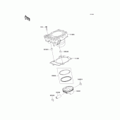 Схема узла: Цилиндр & Поршень для Kawasaki KX250/ KX252 KX250F