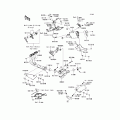 Схема узла: Выхлопная система (1/2) для Kawasaki ZX600 Ninja ZX-6R