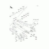 Схема вузла: Задній важіль (маятник) для Kawasaki KX85 KX85