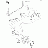 Схема вузла: Олійний охолоджувач для Kawasaki ZX1200 Ninja ZX-12R