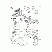 Схема вузла: Електроустаткування для Kawasaki VN250 Eliminator 250V