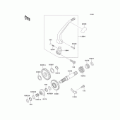 Схема вузла: Kickstarter mechanism для Kawasaki KLX300R