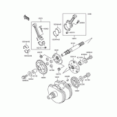 Схема вузла: Колінчастий вал для Kawasaki VN400 Vulcan Drifter