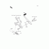Схема узла: Brake pedal/torque link для Kawasaki ZX600 Ninja ZX-6R