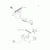 Схема узла: Выхлопная система (s) для Kawasaki ZR750 Z750