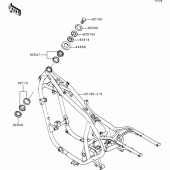 Схема узла: Рама для Kawasaki EN500 Vulcan 500 LTD