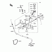 Схема узла: Clutch master cylinder для Kawasaki ZX750 Ninja ZX-7
