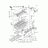 Схема вузла: Головка циліндра для Kawasaki ZR250 Balius-II