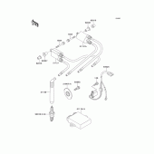 Схема вузла: Котушка запалювання для Kawasaki ZX750 Ninja ZX-7R