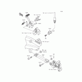 Схема вузла: Педаль гальма для Kawasaki ZR1200 ZRX1200 DAEG