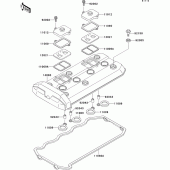 Схема узла: Клапанная крышка для Kawasaki ZR1100 ZRX1100-II