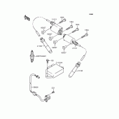 Схема вузла: Котушка запалювання для Kawasaki VN250 Eliminator 250V