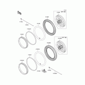 Схема вузла: Шини для Kawasaki KX65