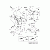 Схема узла: Side covers/chain cover(1/3)(scf/sdf) для Kawasaki KLX250 KLX250